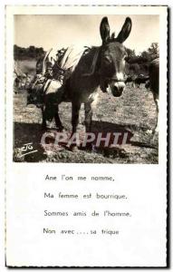 Old Postcard Donkey l & # 39on Appoints me My Wife is Jenny Are friends of & ...