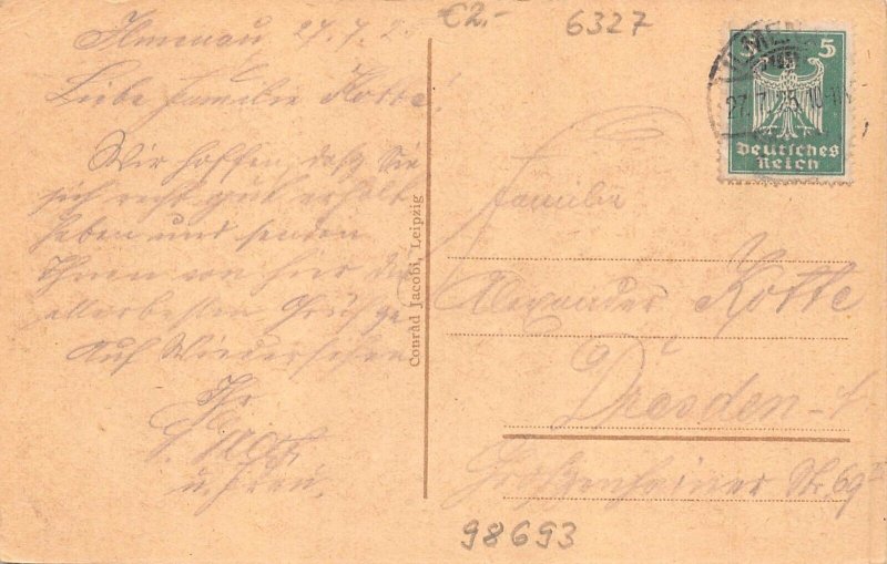 Germany 1925 Ilmenau partie aus dem Schlortetal vintage postcard