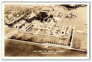 c1910's Air View Of Naval Academy Annapolis Maryland MD RPPC Photo Postcard