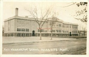 MT, Miles City, Montana, Washington School, No. 17, RPPC