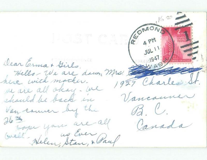 1940's rppc NICE VIEW Seattle Washington WA i8221