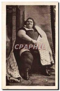 Old Postcard Teresina the fattest woman in the world 265 kgs