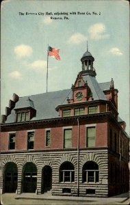 Renovo PA City Hall Fire Station c1910 Postcard