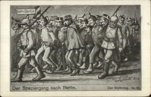 WWI? French POWs? Propaganda Soldiers Marching DER SPAZIERGANG NACH BERLIN