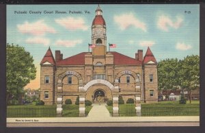 Virginia Pulaski County Court House with Flags ~ Linen