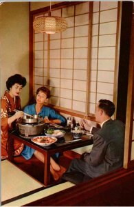 San Francisco, California - Dine at Nikko Sukiyaki Restaurant - in 1960s
