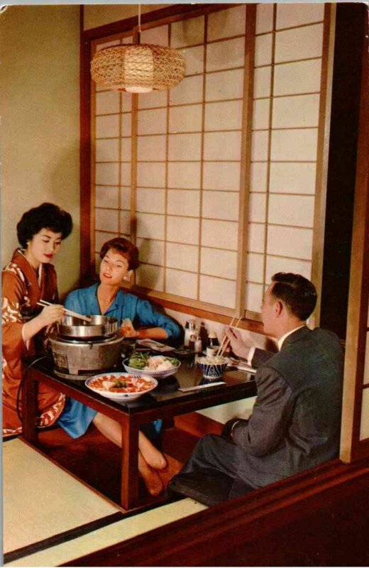 San Francisco, California - Dine at Nikko Sukiyaki Restaurant - in 1960s