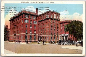 1928 Colonial Hospital Rochester Minnesota MN Main Road View Posted Postcard