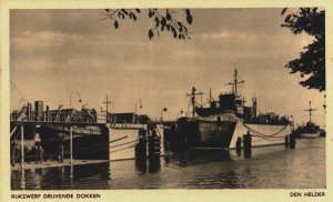 Nautica Netherlands Den Helder Rijkswerf Drijvende Dokken Vintage Postcard C261