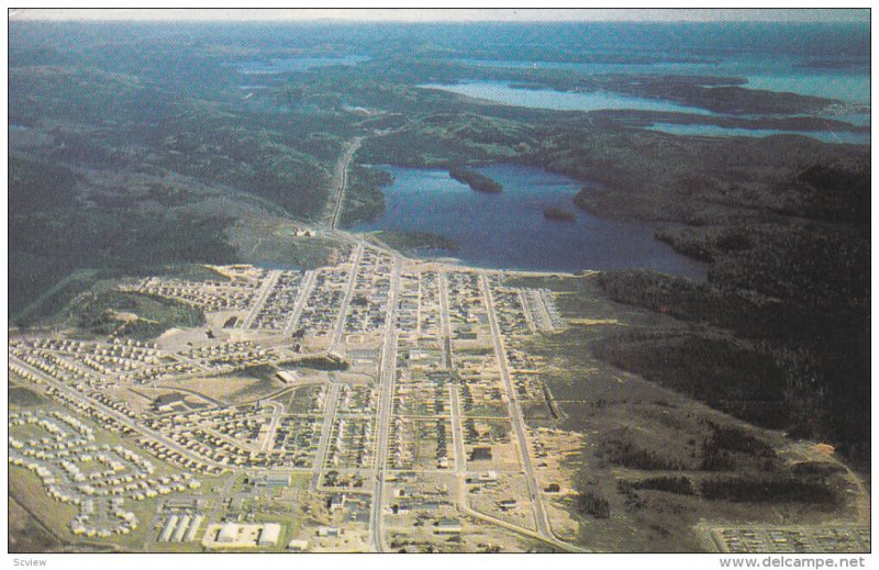 Vue Aerienne, CHIBOUGAMAU, Quebec, Canada, 40-60s