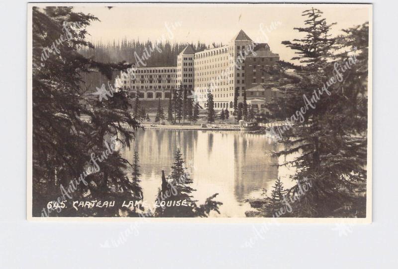 RPPC REAL PHOTO POSTCARD CANADA ALBERTA CHATEAU LAKE LOUISE #645