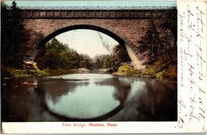 Echo Bridge, Newton MA c1909 Vintage Postcard V24