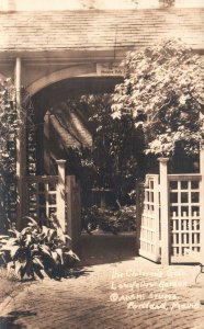 Vintage Postcard 1910's The Children's Gate Longfellow Garten Portland ME RPPC