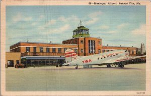 Municipal Airport Kansas City MO Postcard PC516