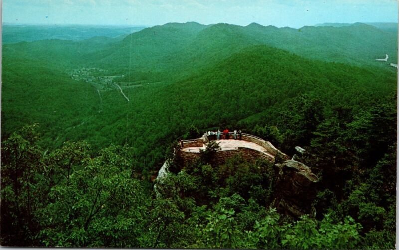 Pinnacle Overlook Cumberland Gap KY VA TN Middlesboro Postcard VTG UNP Curteich