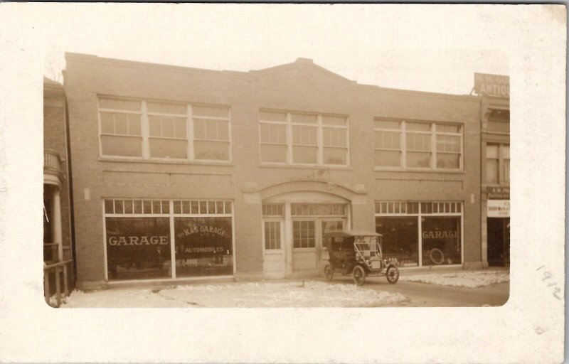 Chicago Illinois RPPC Automobile K&S GARAGE Company on Broadway Postcard X10