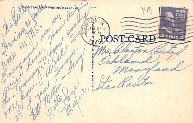 State Flag Franklin - Misc, North Carolina NC Postcard