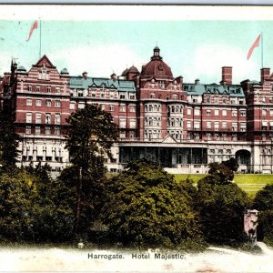 c1900s Harrogate, North Yorkshire, England Hotel Majestic Picture Postcard A81