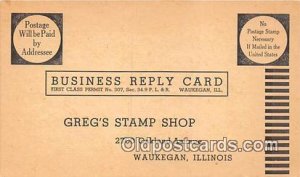 Greg's Stamp Shop Waukegan, IL, USA Unused 