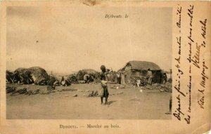 CPA AK Djibouti- Marche au bois SOMALIA (831185)