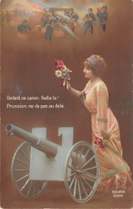 Lot108 woman propaganda war soldier prussia military france cannon