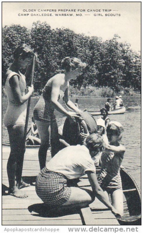 Older Campers Prepare For Canoe Trip Camp Oakledge Warsaw Missouri Artvue