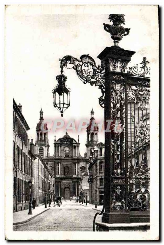 Old Postcard Nancy Rue Maurice Barres and Cathedrale A grilles Jean Lamour