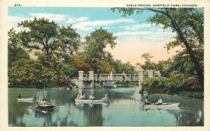 1920s Chicago Illinois Cable Bridge Garfield Park Rigot postcard 1689