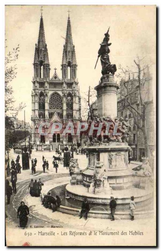 Old Postcard Marseille Reforms on Mobile Monument