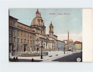 Postcard Piazza Navona, Rome, Italy