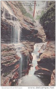 New York Watkins Glen Rainbow Falls & Triple Cascades 1909