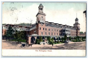 1907 The Arlington Hotel Building Hot Springs Arkansas AR Antique Postcard