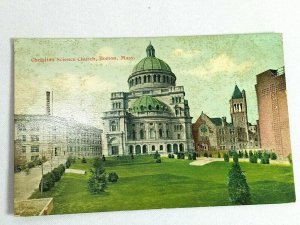 Vintage Postcard 1910's Christian Science Church Boston MA Massachusetts