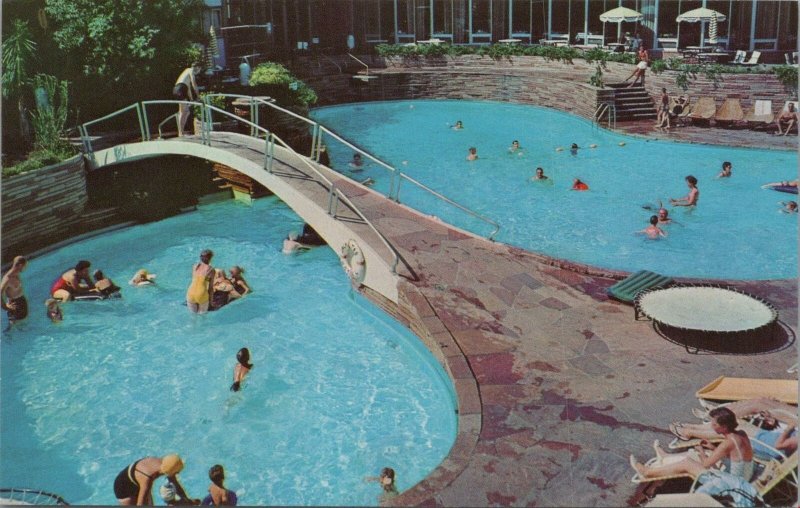 Postcard Swimming Pool Jack Tar Hotel Galveston Texas TX