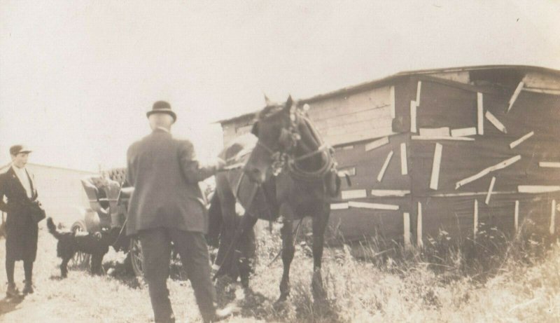 RP: YORKTON , Sask. , Canada , 1900-10s ; Man & Horse