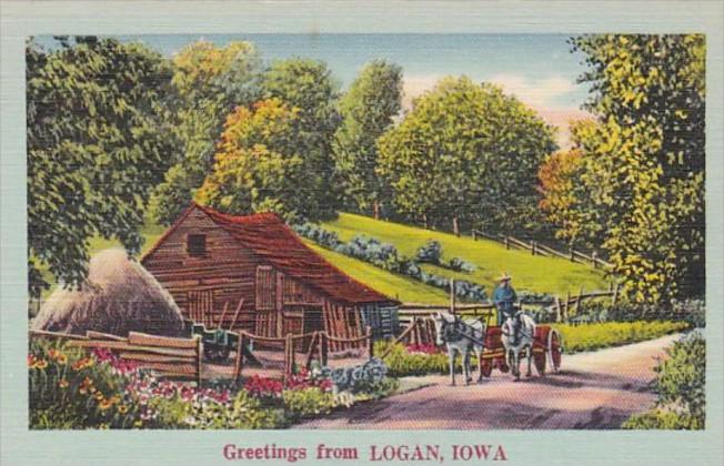 Iowa Greetings From Logan