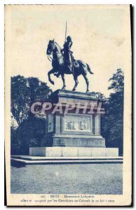 Old Postcard Metz Monument Lafayette and naugurated offered by the Knights of...