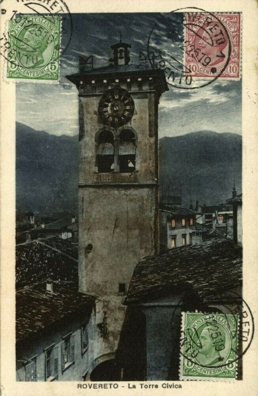 italy, ROVERETO, Il Castello, Museo Storico della Guerra (1925) Postcard