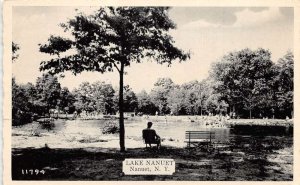 Nanuet New York Lake Nanuet, B/W Photo Print Vintage Postcard U10687