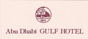 Abu Dhabi Sheraton Hotel Vintage Luggage Label sk3584