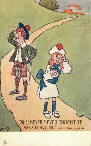 Comic Humor Scotsman Jilted Lover Hamish Tuck Oilette Postcard 20-1431