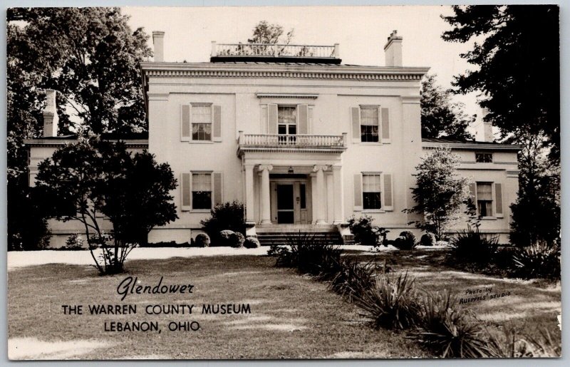 Lebanon Ohio 1950s RPPC Real Photo Postcard Warren County Museum Glendower