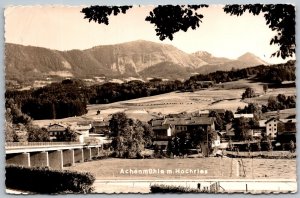 Achenmuhle Bavaria Germany 1963 RPPC Real Photo Postcard Hochries Village