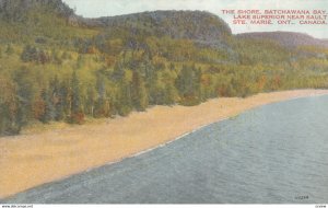 SAULT STE. MARIE, Ontario, Canada, PU-1936; The Shore, Batchawana Bay, Lake S...