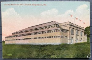 Vintage Postcard 1907-1915 The Poultry House on the Fair Grounds, Hagerstown, MD