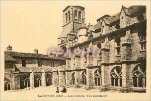 Old Postcard La Chaise Dieu The Cloisters Exterior view