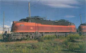 Little Joe Electric Locomotive #E-78 in Three Forks Montana in 1963 Postcard