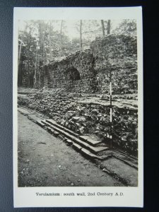 Hertfordshire St. Alban VERULAMIUM South Wall - Old RP Postcard