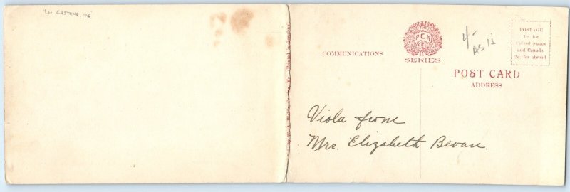 c1910's Dormitory Eastern Normal School C F Bates Castine Maine ME Postcard