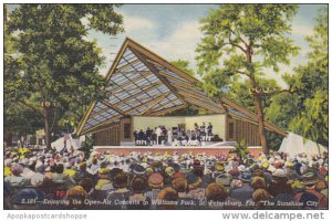 Open Air Concert In Williams Park St Petersburg Florida 1954 Curteich